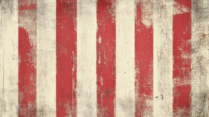 Poster - Weathered vintage red and white striped grunge background with copy space for text or design elements