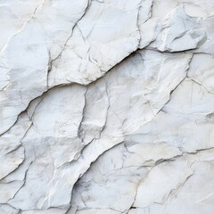 Poster - Abstract texture of cracked white stone surface with clear lines and details suitable for background use and Copy Space