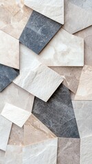 Poster - Minimalistic layered geometry textures and details in natural stone patterns elegant background design for digital art