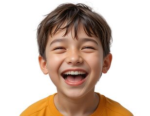 PNG, Happy boy smiling and laughing, isolated on transparent background