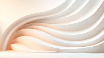 Poster - Gentle tonal transitions in minimalistic layers abstract art soft textures modern design studio view serenity concept