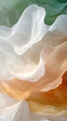 Poster - Minimalist waves textures abstract art soft tones digital background serene environment layered design