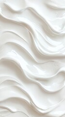 Poster - Minimalist waves textures abstract art indoor design white background close-up view modern aesthetic