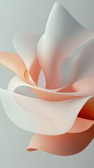 Poster - Minimalistic layers of art textures studio setting abstract floral design soft color palette close-up contemporary aesthetics