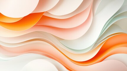 Poster - Artistic overlapping shapes in a minimalistic layers background abstract design digital art modern aesthetics