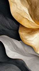 Poster - Dynamic minimalistic layers of abstract textures artistic design modern gallery balanced close-up visual harmony