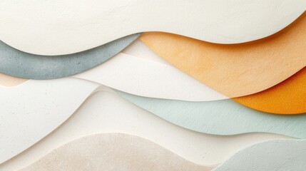 Poster - Minimalistic layers and gradient blocks textures artistic display studio setting close-up view modern design concepts
