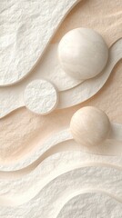 Poster - Minimalist layers background textured harmony abstract art soft color palette elegant design calm environment
