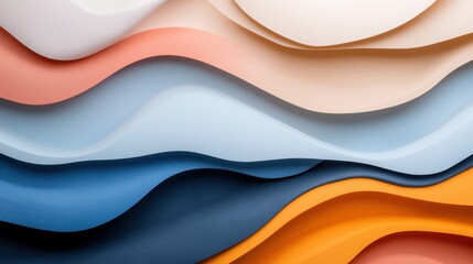 Poster - Dynamic flat layer textures abstract art digital design minimalistic background vibrant colors modern concept