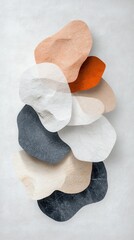 Poster - Minimalistic layered textures art installation contemporary gallery visual content modern environment artistic viewpoint design concept