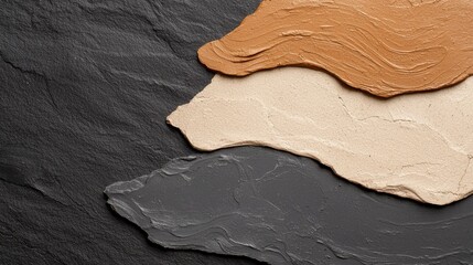 Poster - Dynamic layering textures of minimalistic backgrounds artistic contemporary art studio neutral tones