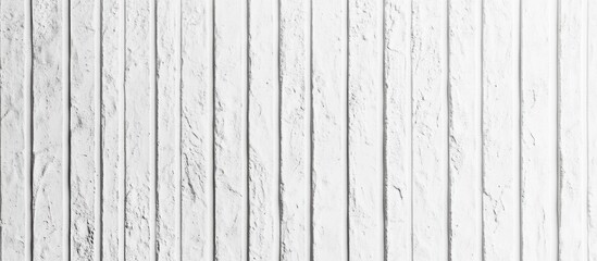 Poster - White Wooden Plank Wall Background with Vertical Lines and Textured Surface Copy Space