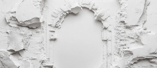 Poster - Wall with damaged surface and empty frame Copy Space for text or image placement