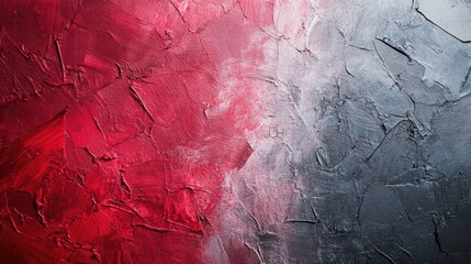 Poster - Abstract textured background with red and black colors featuring thick paint strokes and copy space.