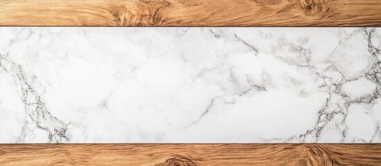 Poster - Marble and wood texture background with copy space for text or design elements