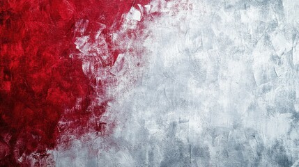 Poster - Textured abstract red and white painted background with copy space for design use