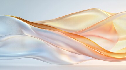 Poster - Flowing elegance of minimalistic layers abstract art soft tones digital background smooth textures artistic concept