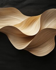 Poster - Sleek contemporary design showcase minimalistic layers textured wood sculpture modern art gallery artistic view design inspiration