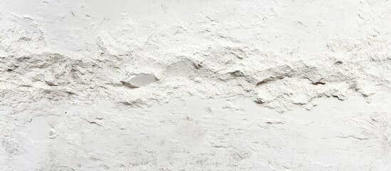 Poster - White textured wall with visible cracks and imperfections in a seamless design suitable for backgrounds and overlays Copy Space