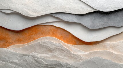 Poster - Organic textures in minimalistic layers abstract art modern design indoor space close-up view artistic concept