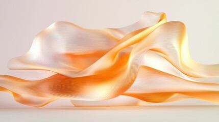Poster - Fluid motion abstract art contemporary gallery digital design minimalistic layers smooth transparent tones