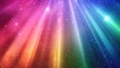 © NeuralNiche - Colorful abstract light rays with a starry background and Copy Space for text placement