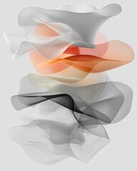 Poster - Minimalistic layers of transparent accents and textures in a modern design environment
