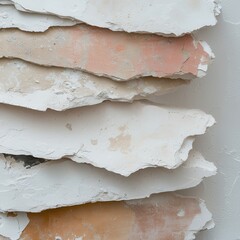 Poster - Textured layers of minimalistic overlays in interior design modern space artistic soft palette