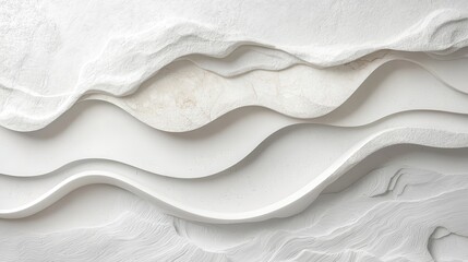 Poster - elegant minimalistic layers of white textures artistic indoor space abstract viewpoint