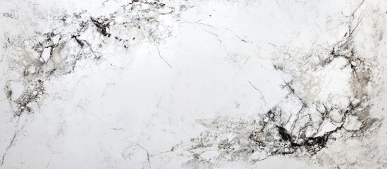 Poster - White marble textured background with black veining and abstract patterns, suitable for various design applications, Copy Space available