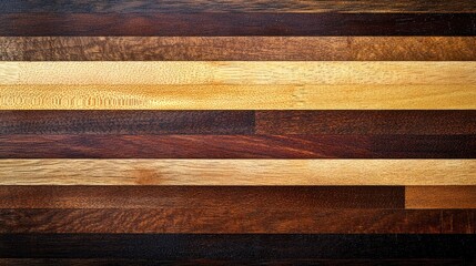 Poster - Wood texture background with various shades of wood in horizontal stripes, featuring rich colors and natural patterns, Copy Space available