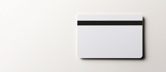 Aufkleber - Blank Electronic Card with Black Stripe on White Background for Custom Text and Design Use with Clear Copyspace for Messaging