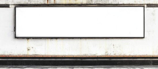 Aufkleber - Blank billboard on rustic wall with ample copyspace for advertising messages or promotional content in urban environment