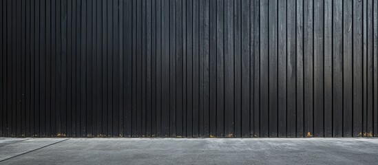 Aufkleber - Black Wooden Wall Texture with Minimalist Empty Space for Text Display in a Contemporary Setting