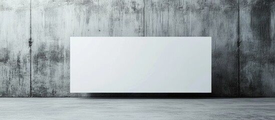 Aufkleber - Minimalist Blank Banner for Advertising Against Grungy Wall Ideal for Custom Text Placement or Promotional Content