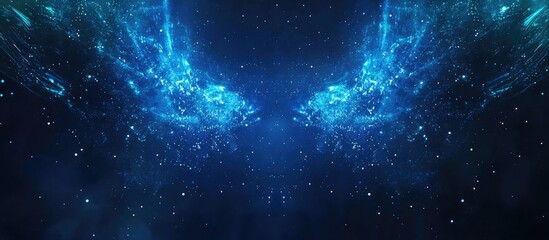Aufkleber - Vibrant Blue and Dark Technological Background with Ample Space for Text and Design Elements