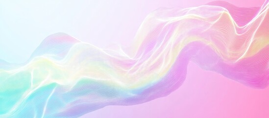 Aufkleber - Colorful 1990s pastel rainbow wave background with soft motion and ample space for text or graphic overlay design elements