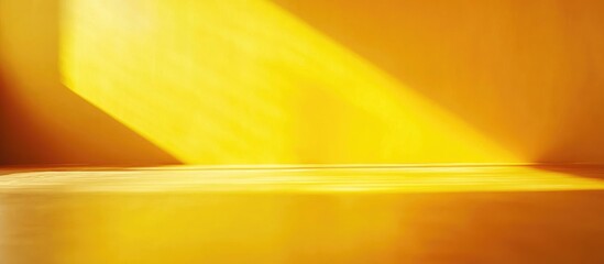 Aufkleber - Vibrant Yellow Studio Interior with Soft Light and Generous Copy Space for Creative Text or Marketing Messages