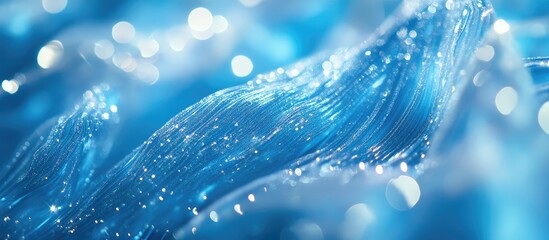 Aufkleber - Vibrant Blue Abstract Background Featuring Soft Bokeh Lights and Ample Space for Text Overlay and Design Elements