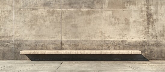Aufkleber - Empty billboard against a textured concrete wall designed for advertising display with ample space for custom text or graphics