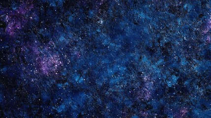 Poster - Galaxy texture background with deep blue and purple colors featuring stars and abstract patterns copy space