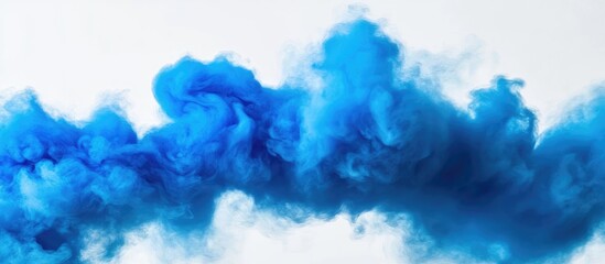 Aufkleber - Vibrant blue mist swirling in the air creating a serene atmosphere with ample space for custom text or branding elements