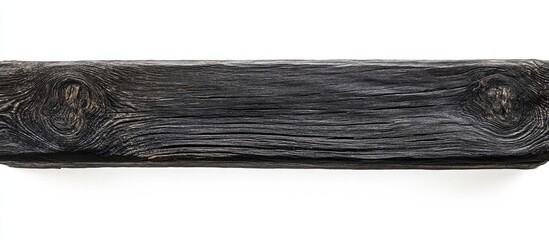 Aufkleber - Black Wooden Tabletop Isolated on White Background Ideal for Text Placement and Displaying Design Ideas or Creative Projects