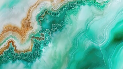 Poster - Elegant jade green marble with intricate onyx patterns showcasing natural stone textures and vibrant hues ideal for design backgrounds.