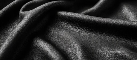 Aufkleber - Matte black suede texture background with elegant draping and ample copyspace for versatile text placement and design applications
