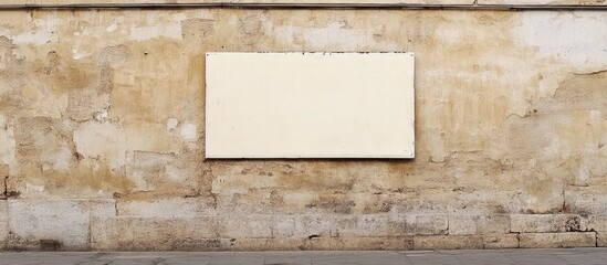 Aufkleber - Blank Billboard on Urban Wall Ready for Advertising with Clear Copyspace for Custom Text and Promotions