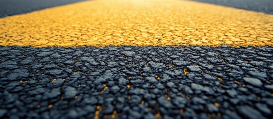 Aufkleber - Vibrant Yellow Asphalt Surface Texture with Clear Copy Space for Creative Text or Branding Applications