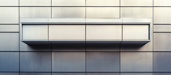 Aufkleber - Aluminum facade banner with empty space for text ideal for advertising or promotional displays in urban environments