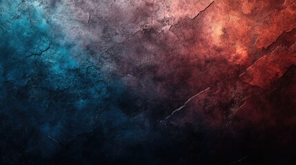 Poster - Dynamic Asymmetrical Digital Background with Bold Textures in Red and Blue Tones