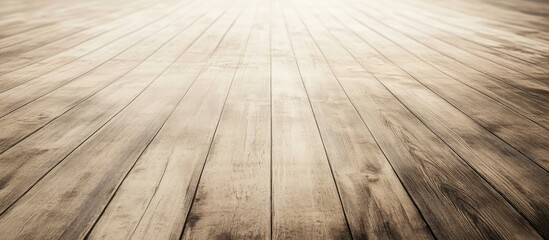 Aufkleber - Spacious Bright Room with Sepia Wooden Floor Offering Ample Empty Copy Space for Custom Text or Design Elements